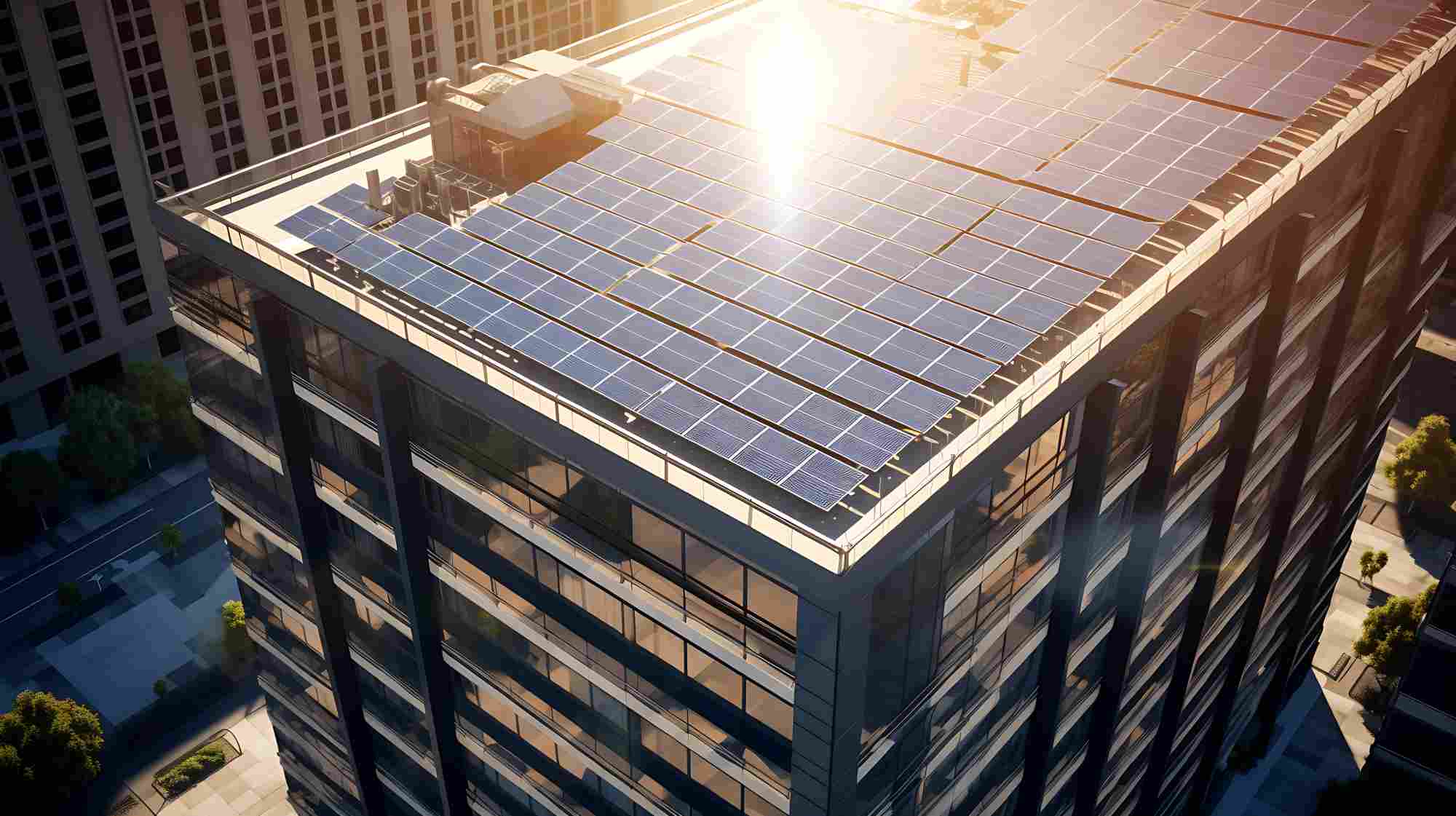 placas solares en edificio